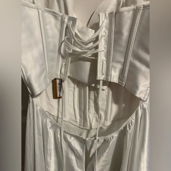 SKIMS  Woven Shine Corset Mini Dress Small - Picture 7 of 13